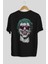 Joker 1 Arka Baskılı Siyah Oversize T-Shirt Bisiklet Yaka Pamuk Erkek Kadın 2
