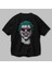 Joker 1 Arka Baskılı Siyah Oversize T-Shirt Bisiklet Yaka Pamuk Erkek Kadın 3