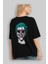 Joker 1 Arka Baskılı Siyah Oversize T-Shirt Bisiklet Yaka Pamuk Erkek Kadın 4