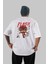 Flash Avengers (4) Arka Baskılı Beyaz Oversize T-Shirt Bisiklet Yaka Pamuk Erkek Kadın 1