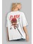 Flash Avengers (4) Arka Baskılı Beyaz Oversize T-Shirt Bisiklet Yaka Pamuk Erkek Kadın 3