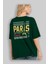 Paris Arka Baskılı Zümrüt Yeşili Oversize T-Shirt Erkek Kadın Bisiklet Yaka 4