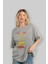 All You Need Is Love Ön Baskılı Gri Oversize T-Shirt Unisex Erkek Kadın Bisiklet Yaka 4