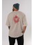 Spiderman (10) Arka Baskılı Bej Oversize T-Shirt Bisiklet Yaka Pamuk Erkek Kadın 4