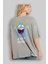 Monster Energy Arka Baskılı Gri Oversize T-Shirt Unisex Erkek Kadın Bisiklet Yaka 3