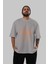 Dreams Yazılı Ön Baskılı Gri Oversize T-Shirt Unisex Erkek Kadın Bisiklet Yaka 5