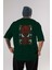 Spiderman (12) Arka Baskılı Zümrüt Yeşili Oversize T-Shirt Bisiklet Yaka Erkek Kadın 1