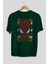 Spiderman (12) Arka Baskılı Zümrüt Yeşili Oversize T-Shirt Bisiklet Yaka Erkek Kadın 2