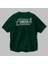 Canberra Arka Baskılı Zümrüt Yeşili Oversize T-Shirt Unisex Erkek Kadın Bisiklet Yaka 3