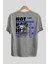 Not Everything Arka Baskılı Gri Oversize T-Shirt Unisex Erkek Kadın Bisiklet Yaka 2