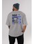 Not Everything Arka Baskılı Gri Oversize T-Shirt Unisex Erkek Kadın Bisiklet Yaka 4