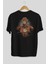 Flash Avengers Arka Baskılı Siyah Oversize T-Shirt Bisiklet Yaka Pamuk Erkek Kadın 2
