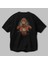 Flash Avengers Arka Baskılı Siyah Oversize T-Shirt Bisiklet Yaka Pamuk Erkek Kadın 3