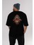 Flash Avengers Arka Baskılı Siyah Oversize T-Shirt Bisiklet Yaka Pamuk Erkek Kadın 5