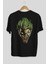 Joker (3) Arka Baskılı Siyah Oversize T-Shirt Bisiklet Yaka Pamuk Erkek Kadın 2