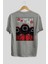 Squid Game (7) Arka Baskılı Gri Oversize T-Shirt Bisiklet Yaka Pamuk Erkek Kadın 2