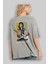 Che Guevara Arka Baskılı Gri Oversize T-Shirt Unisex Erkek Kadın Bisiklet Yaka 3