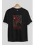 Spiderman (8) Ön Baskılı Siyah Oversize T-Shirt Bisiklet Yaka Erkek Kadın 2