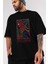 Spiderman (8) Ön Baskılı Siyah Oversize T-Shirt Bisiklet Yaka Erkek Kadın 3