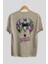 Batman Joker Arka Baskılı Bej Oversize T-Shirt Bisiklet Yaka Pamuk Erkek Kadın 2