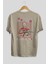 Squid Game (2) Arka Baskılı Bej Oversize T-Shirt Bisiklet Yaka Pamuk Erkek Kadın 2