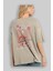 Squid Game (2) Arka Baskılı Bej Oversize T-Shirt Bisiklet Yaka Pamuk Erkek Kadın 3