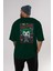 Joker (4) Arka Baskılı Zümrüt Yeşili Oversize T-Shirt Bisiklet Yaka Erkek Kadın 5