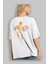 Iron Man (1) Arka Baskılı Beyaz Oversize T-Shirt Bisiklet Yaka Pamuk Erkek Kadın 3