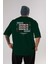 The Metropolis Osaka Arka Baskılı Zümrüt Yeşili Oversize T-Shirt Erkek Kadın Bisiklet Yaka 1