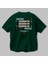 The Metropolis Osaka Arka Baskılı Zümrüt Yeşili Oversize T-Shirt Erkek Kadın Bisiklet Yaka 3