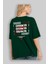 The Metropolis Osaka Arka Baskılı Zümrüt Yeşili Oversize T-Shirt Erkek Kadın Bisiklet Yaka 4