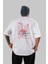 Squid Game (2) Arka Baskılı Beyaz Oversize T-Shirt Bisiklet Yaka Pamuk Erkek Kadın 1
