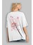 Squid Game (2) Arka Baskılı Beyaz Oversize T-Shirt Bisiklet Yaka Pamuk Erkek Kadın 3