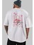 Squid Game (2) Arka Baskılı Beyaz Oversize T-Shirt Bisiklet Yaka Pamuk Erkek Kadın 5