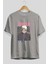 Johan Liebert Monster Anime Ön Baskılı Gri Oversize T-Shirt %100 Pamuk Erkek Kadın 2