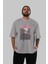 Johan Liebert Monster Anime Ön Baskılı Gri Oversize T-Shirt %100 Pamuk Erkek Kadın 5
