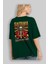 Saitama Arka Baskılı Zümrüt Yeşili Oversize T-Shirt Erkek Kadın Bisiklet Yaka 4