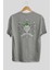Joker (2) Arka Baskılı Gri Oversize T-Shirt Bisiklet Yaka Pamuk Erkek Kadın 2