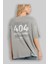 404 Not Found Arka Baskılı Gri Oversize T-Shirt Unisex Erkek Kadın Bisiklet Yaka 3