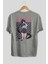 Akeno Himejima 4 Anime Arka Baskılı Gri Oversize T-Shirt %100 Pamuk Erkek Kadın 2