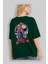 Spiderman Rock Arka Baskılı Zümrüt Yeşili Oversize T-Shirt Bisiklet Yaka Erkek Kadın 4