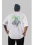 Joker (9) Arka Baskılı Beyaz Oversize T-Shirt Bisiklet Yaka Pamuk Erkek Kadın 1