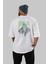 Joker (9) Arka Baskılı Beyaz Oversize T-Shirt Bisiklet Yaka Pamuk Erkek Kadın 4