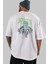 Joker (9) Arka Baskılı Beyaz Oversize T-Shirt Bisiklet Yaka Pamuk Erkek Kadın 5