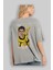 Xi Jinping Bruce Lee Arka Baskılı Gri Oversize T-Shirt Unisex Erkek Kadın Bisiklet Yaka 3