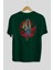 Spıderman 2 Arka Baskılı Zümrüt Yeşili Oversize T-Shirt Erkek Kadın Bisiklet Yaka 2
