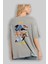 Retro Design Arka Baskılı Gri Oversize T-Shirt Unisex Erkek Kadın Bisiklet Yaka 3
