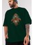 Flash Avengers Ön Baskılı Zümrüt Yeşili Oversize T-Shirt Bisiklet Yaka Pamuk Erkek Kadın 3