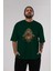 Flash Avengers Ön Baskılı Zümrüt Yeşili Oversize T-Shirt Bisiklet Yaka Pamuk Erkek Kadın 5