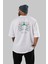 Joker (2) Arka Baskılı Beyaz Oversize T-Shirt Bisiklet Yaka Pamuk Erkek Kadın 4